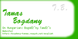 tamas bogdany business card